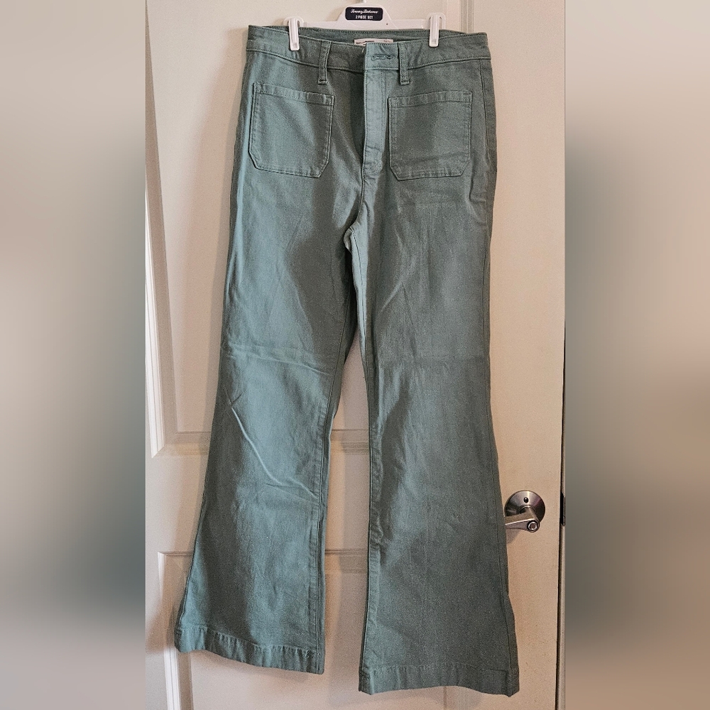 Green Flared Pants